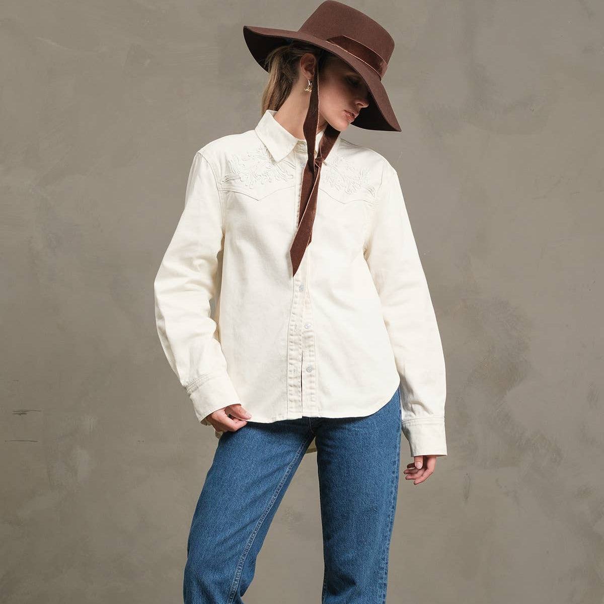 RAISONNEL - Embroidered Western Shirt - RT1139