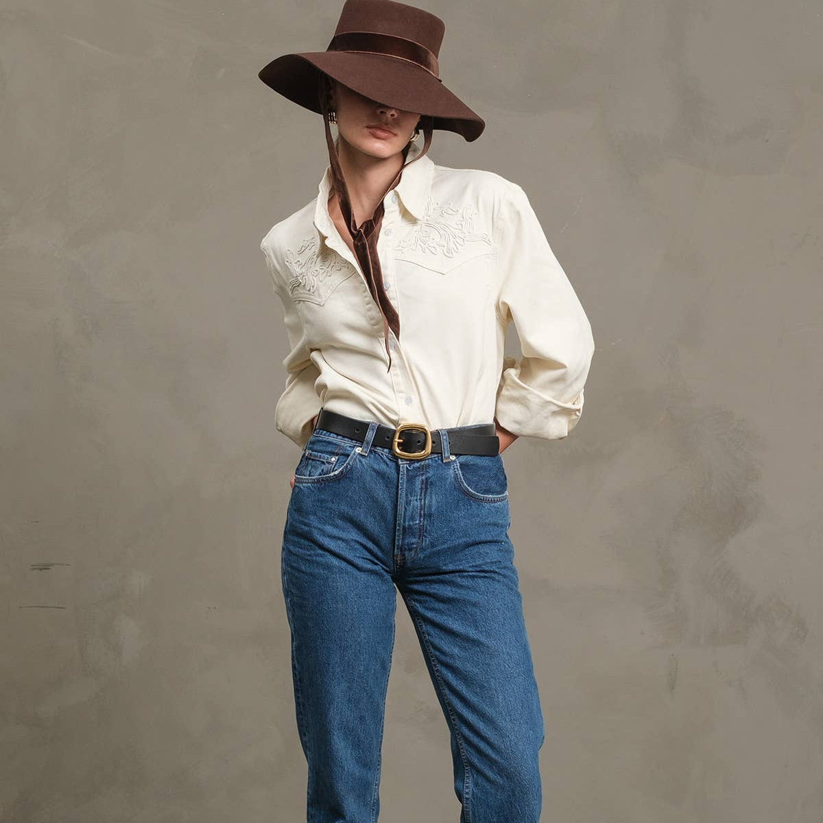 RAISONNEL - Embroidered Western Shirt - RT1139