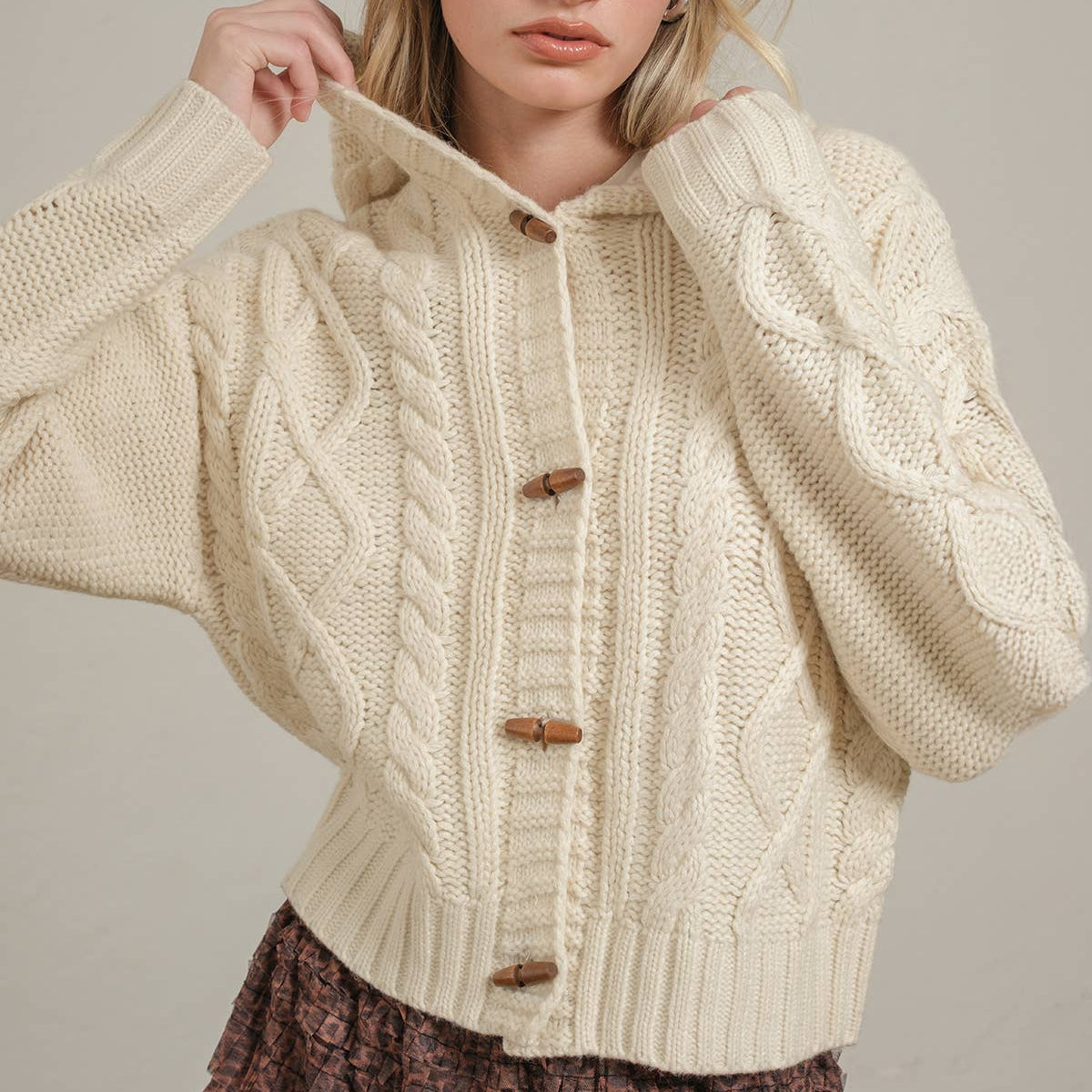 RAISONNEL - Hoodie toggle sweater cardigan - RSW1125