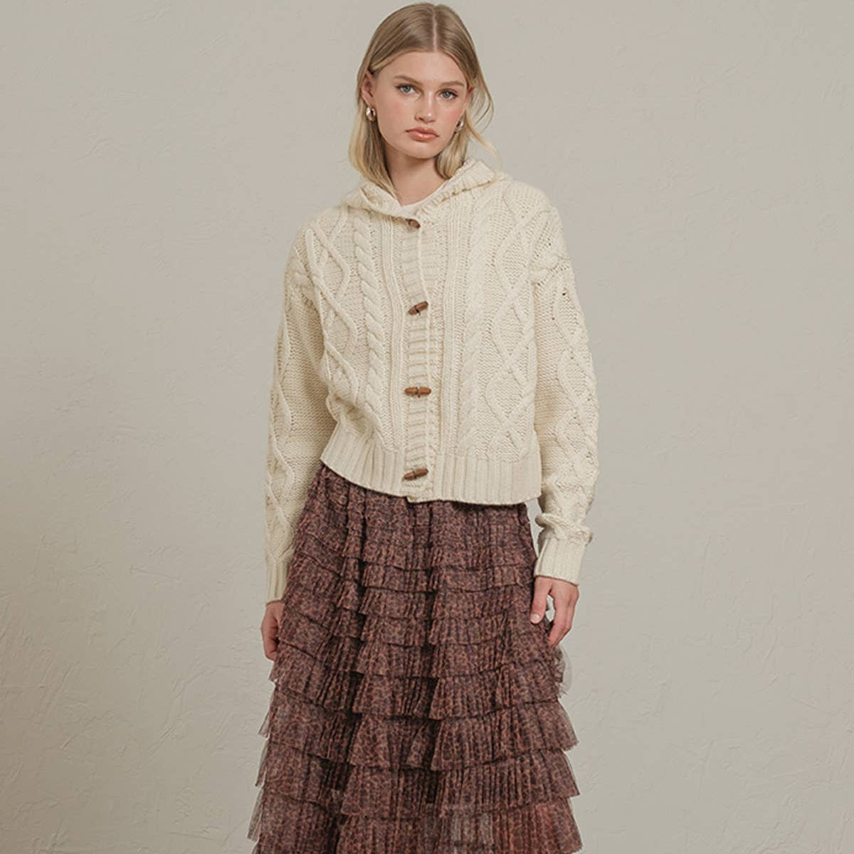 RAISONNEL - Hoodie toggle sweater cardigan - RSW1125