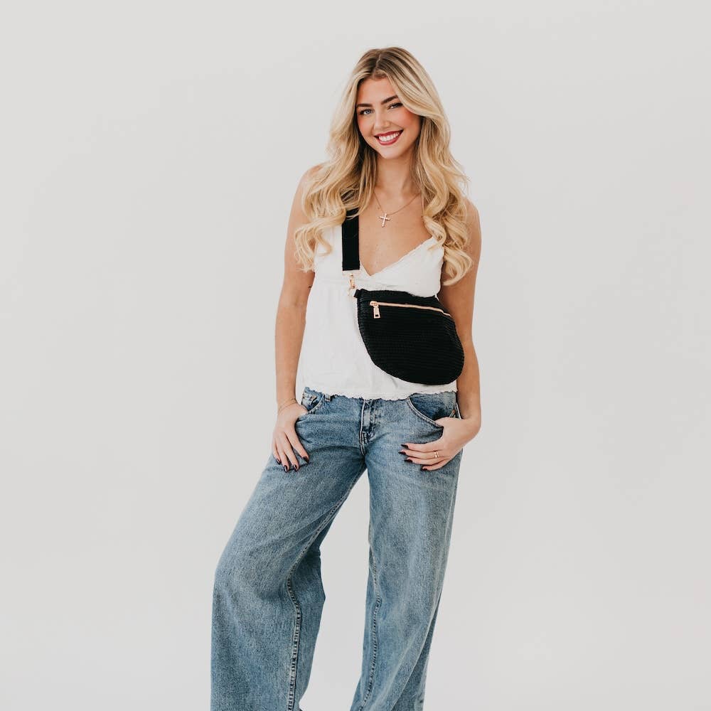 Rachel Raffia Bum Bag Bags + Pouches