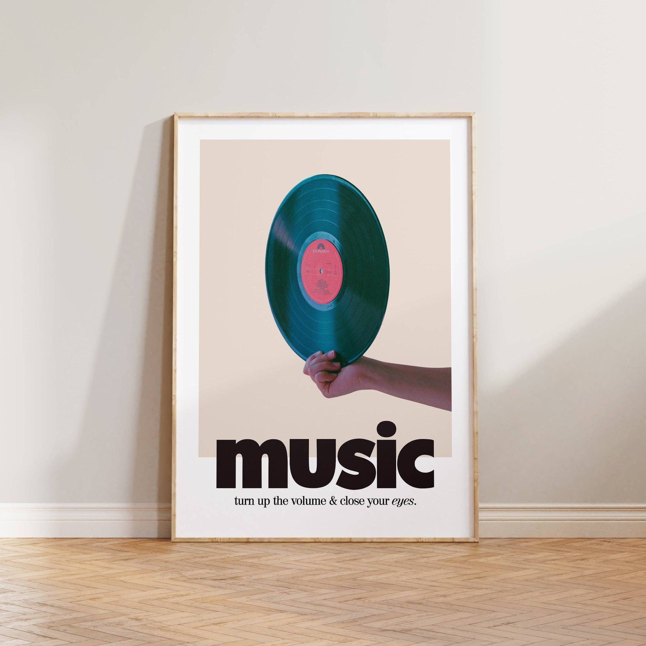 Retro Music Record Print Home Decor