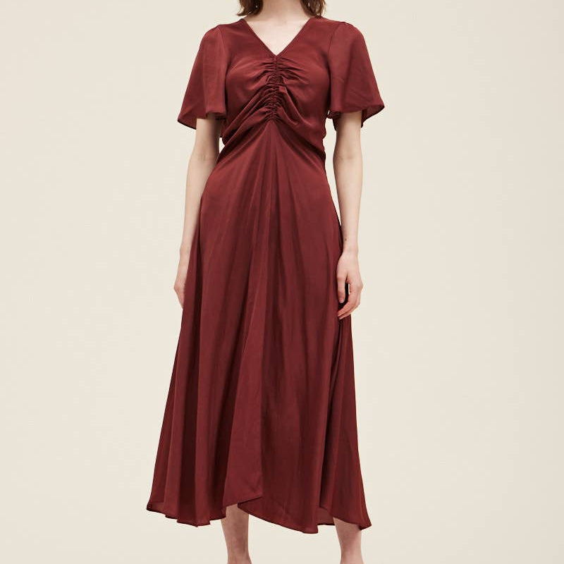 SHIRRED WAIST DETAIL MAXI DRESS Dresses + Jumpsuits