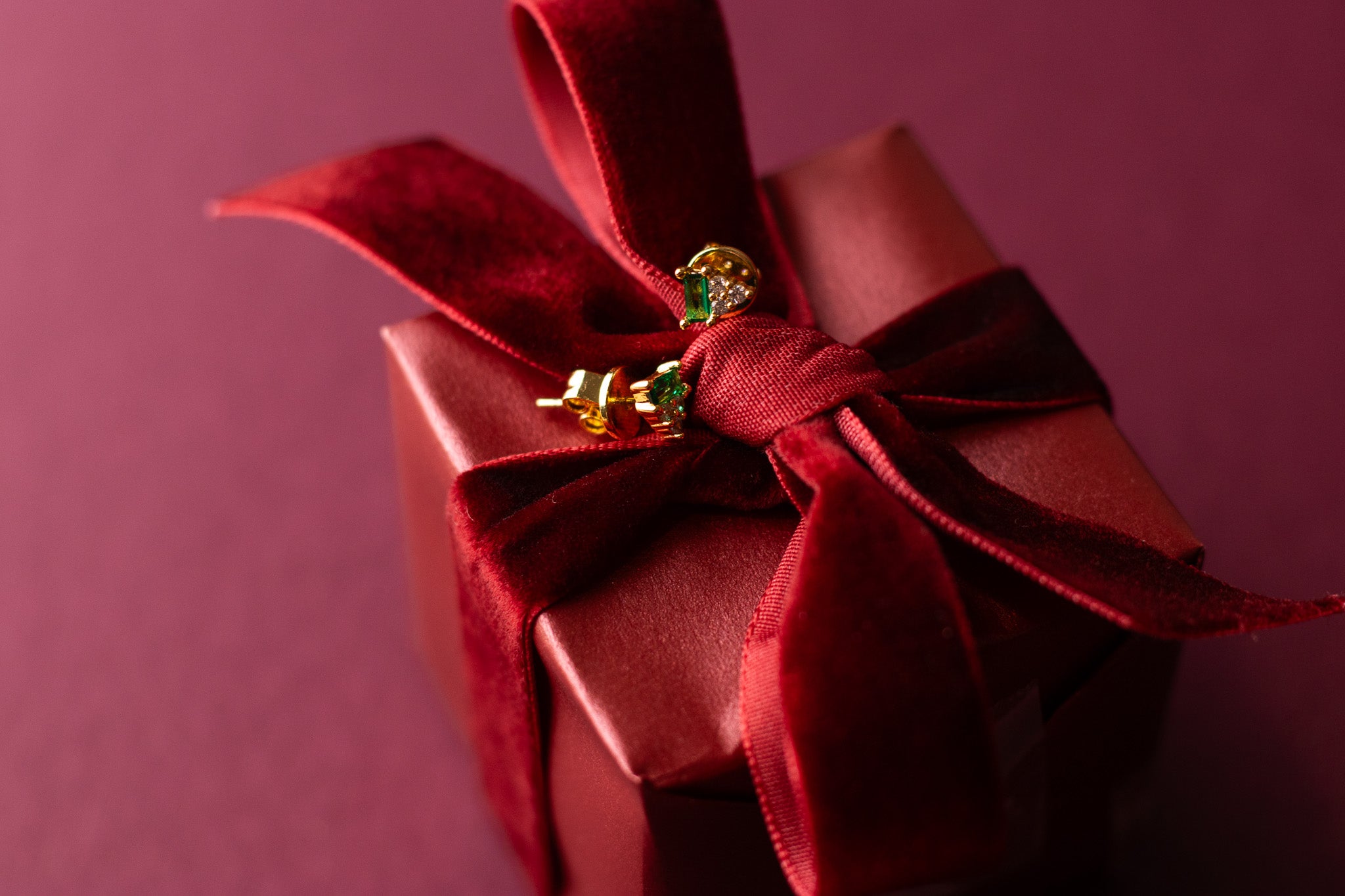 Stacked Baguette Studs Earrings