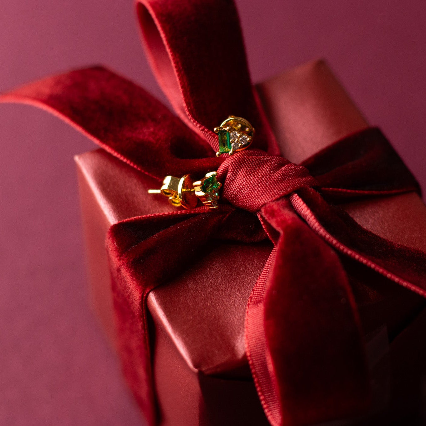 Stacked Baguette Studs Earrings