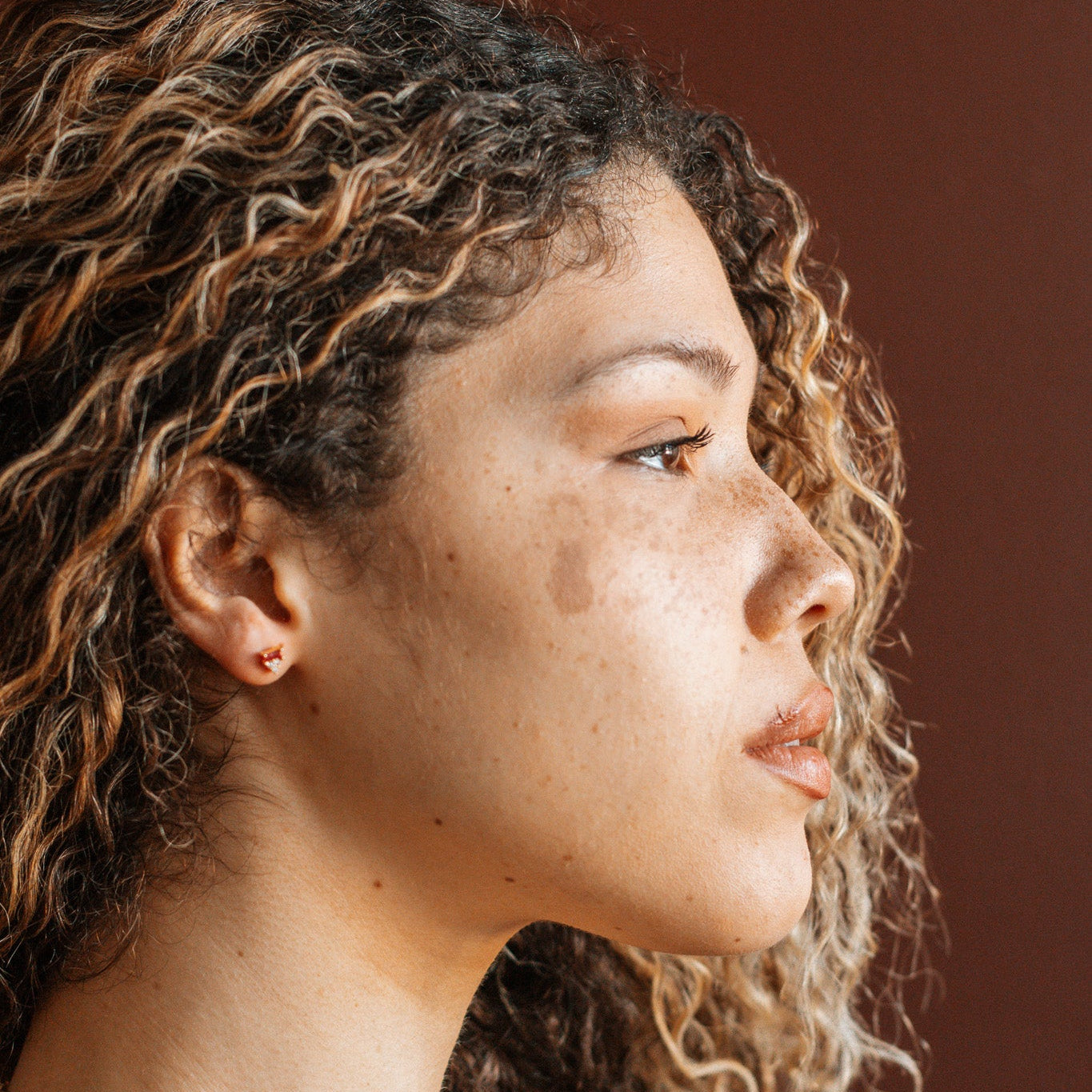 Stacked Baguette Studs Earrings