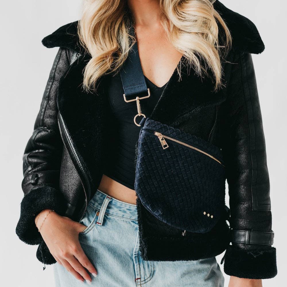 Suede Westlyn Woven Bum Bag Bags + Pouches