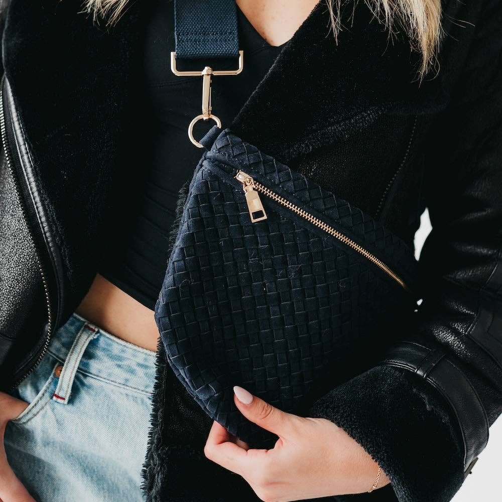 Suede Westlyn Woven Bum Bag Bags + Pouches