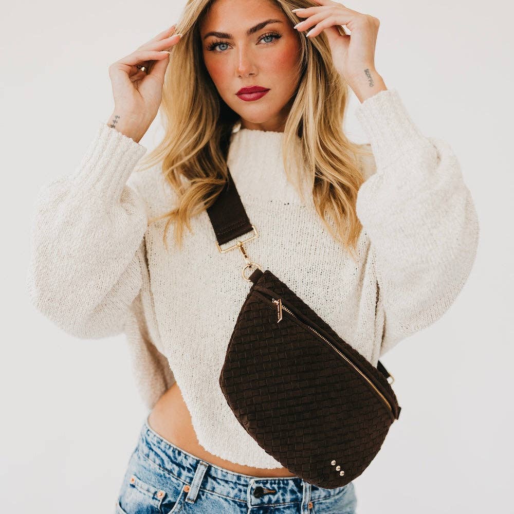 Suede Westlyn Woven Bum Bag Bags + Pouches
