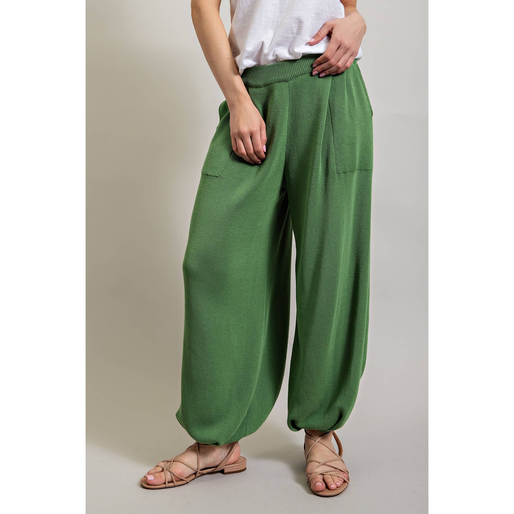 Sweet Generis - SWEATER TAPERED RELAXED FIT PANTS