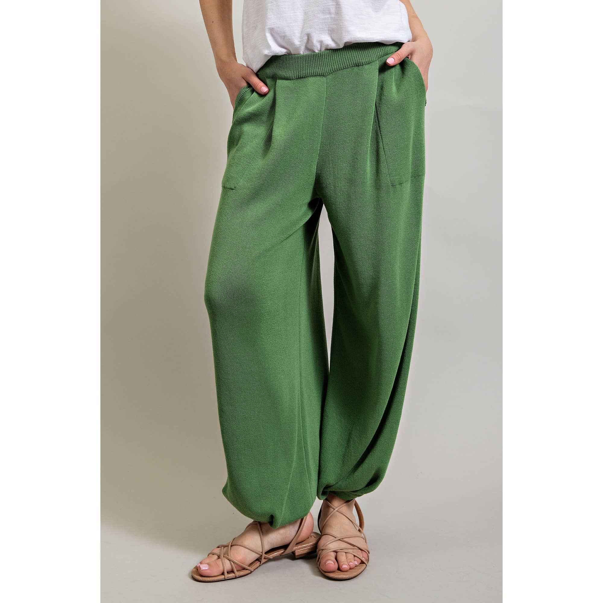 Sweet Generis - SWEATER TAPERED RELAXED FIT PANTS