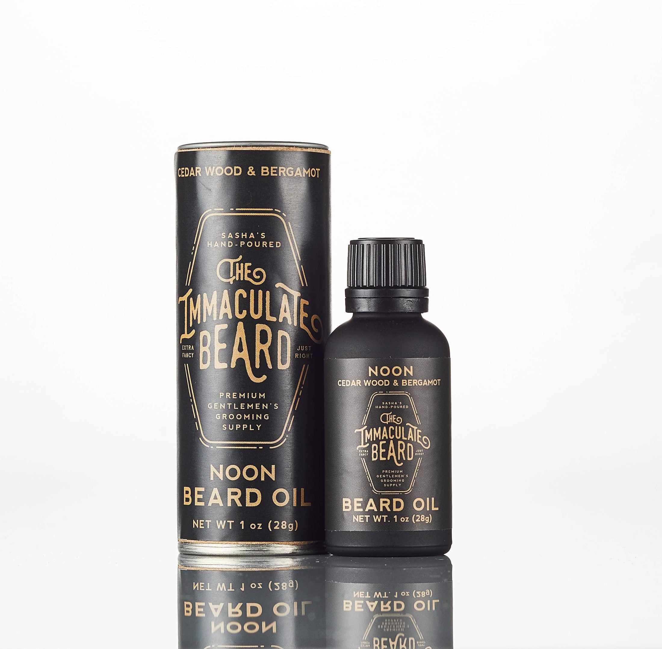 The Immaculate Beard - Beard Oil NOON Cedarwood Bergamot 100% Natural