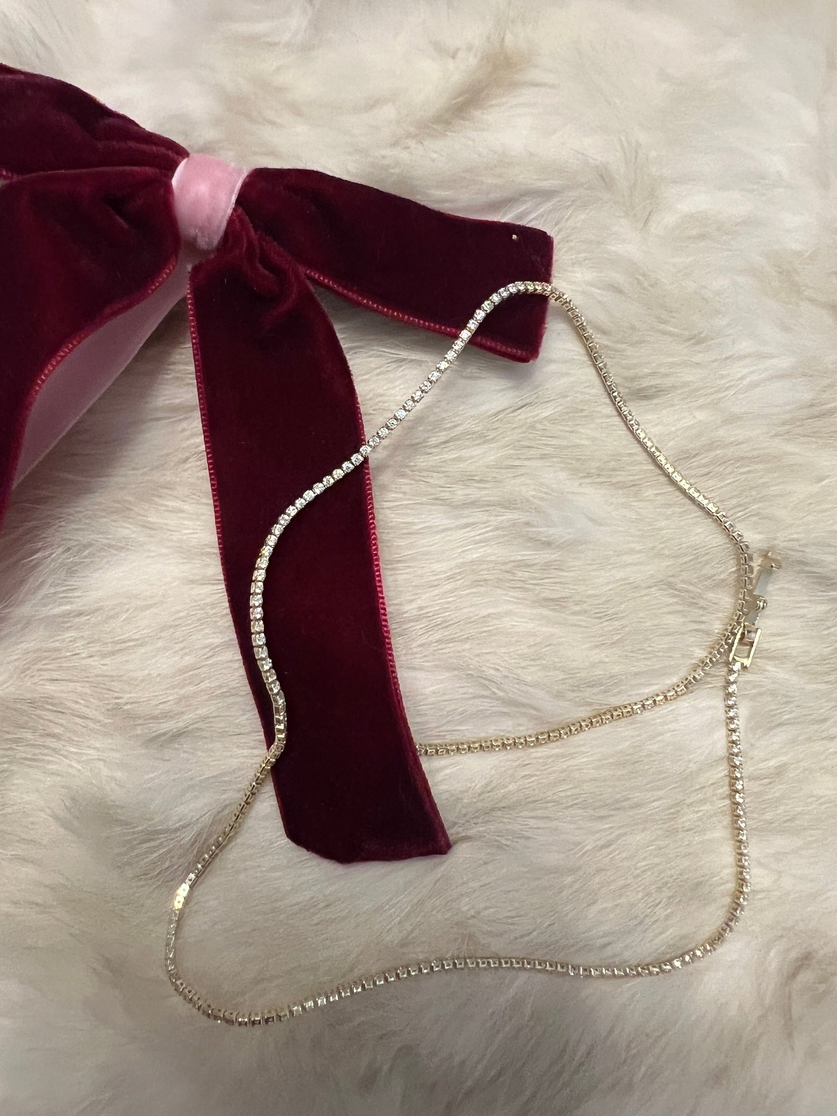 Thin Stella Tennis Necklace Necklaces