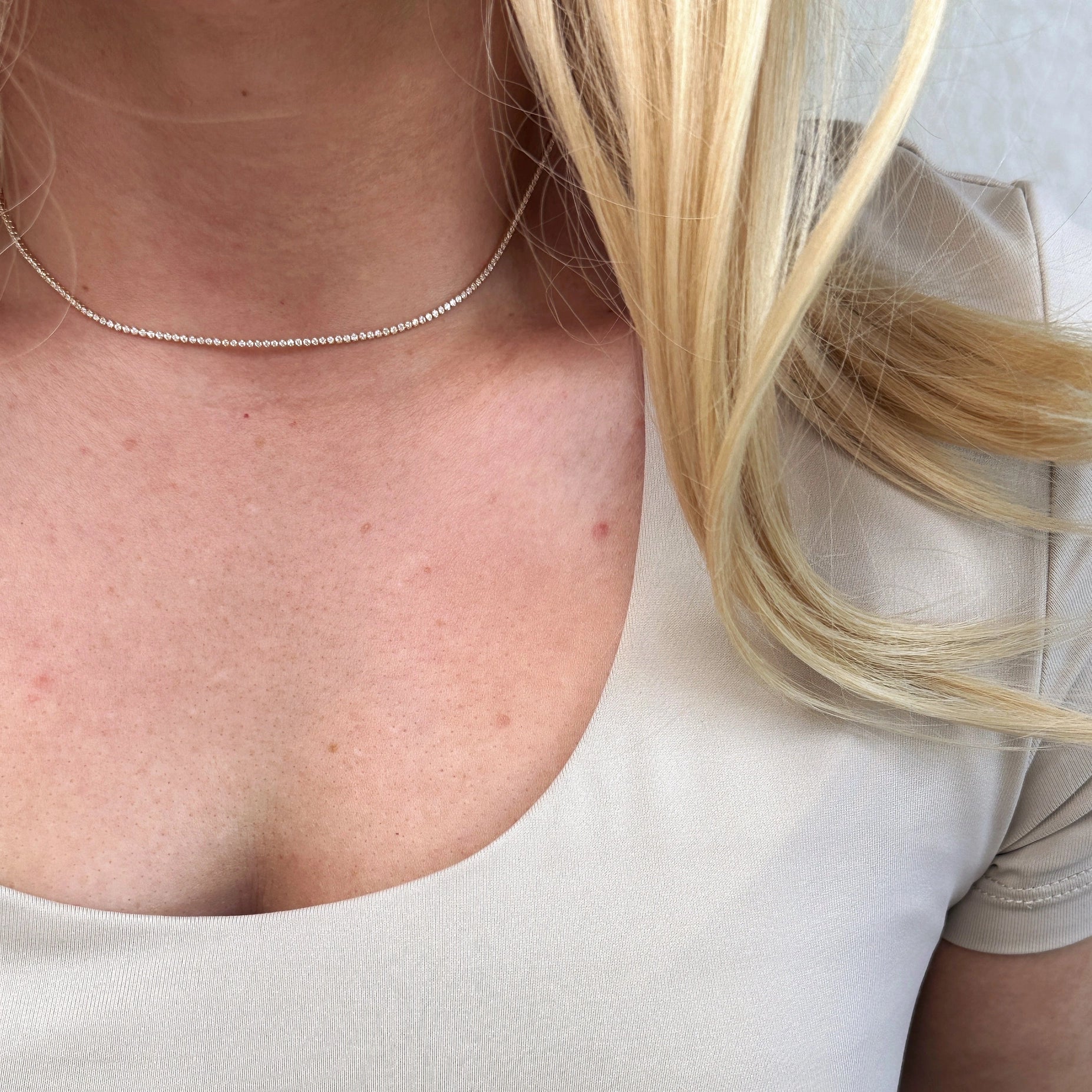 Thin Stella Tennis Necklace Necklaces