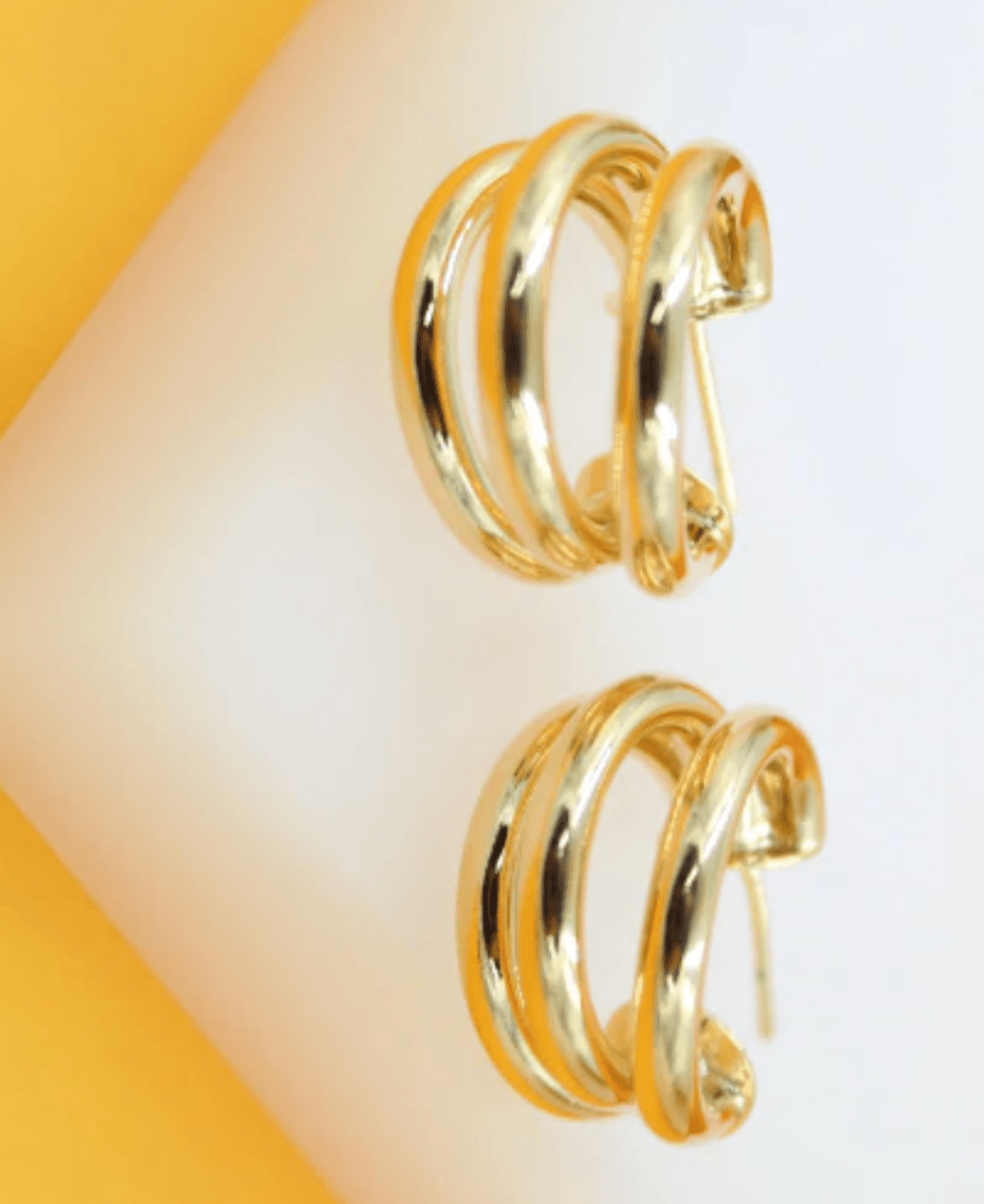 Trois Huggie Hoops Earrings