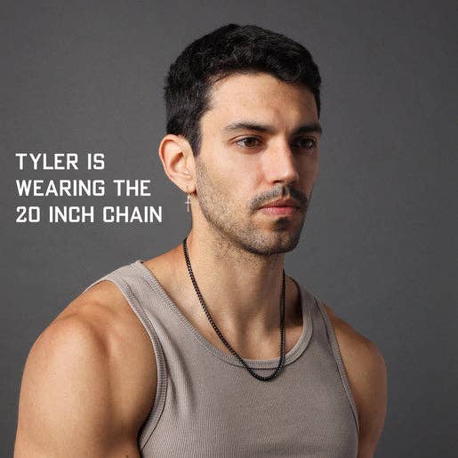 We Are All Smith - 3.5mm black stainless steel cuban chain