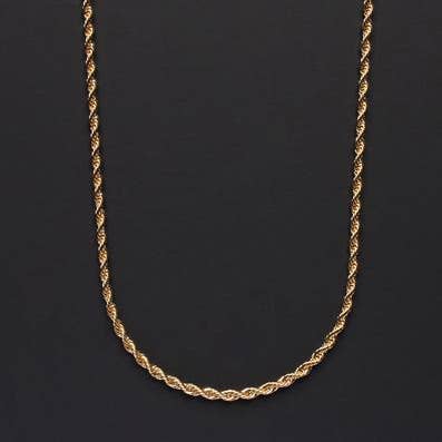 We Are All Smith - Gold Rope Chain Necklace for Men: 22"