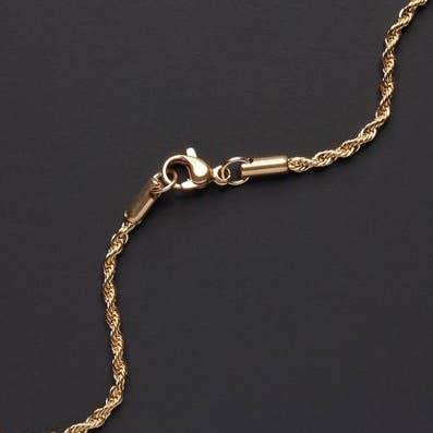 We Are All Smith - Gold Rope Chain Necklace for Men: 22"