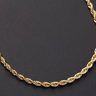 We Are All Smith - Gold Rope Chain Necklace for Men: 22"