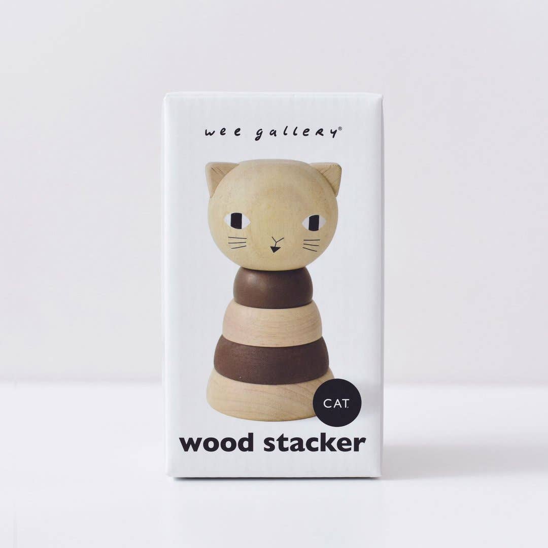Wee Gallery - WOOD STACKER - CAT