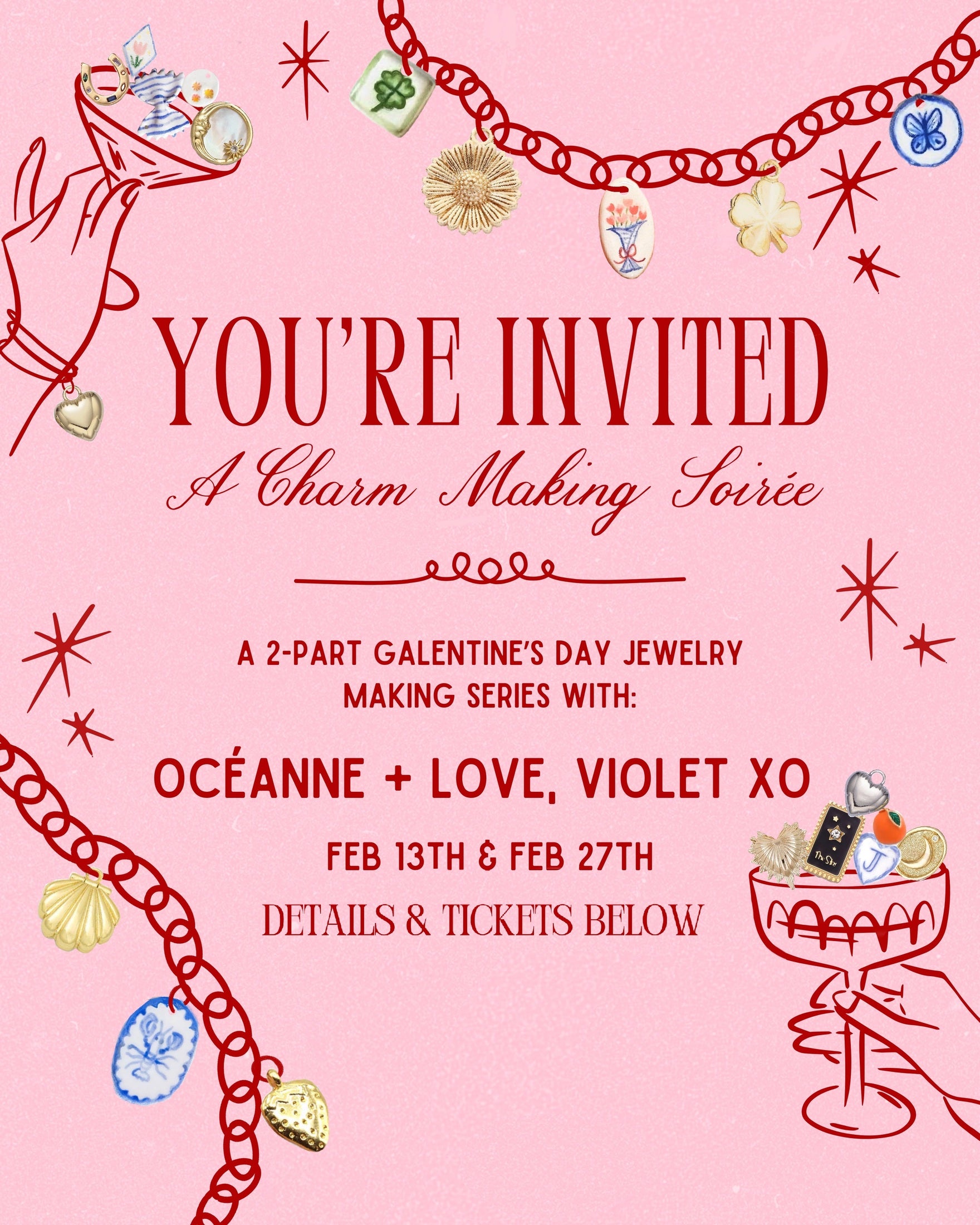 Workshop: Galentine’s charm-making party with Allison from Love, Violet