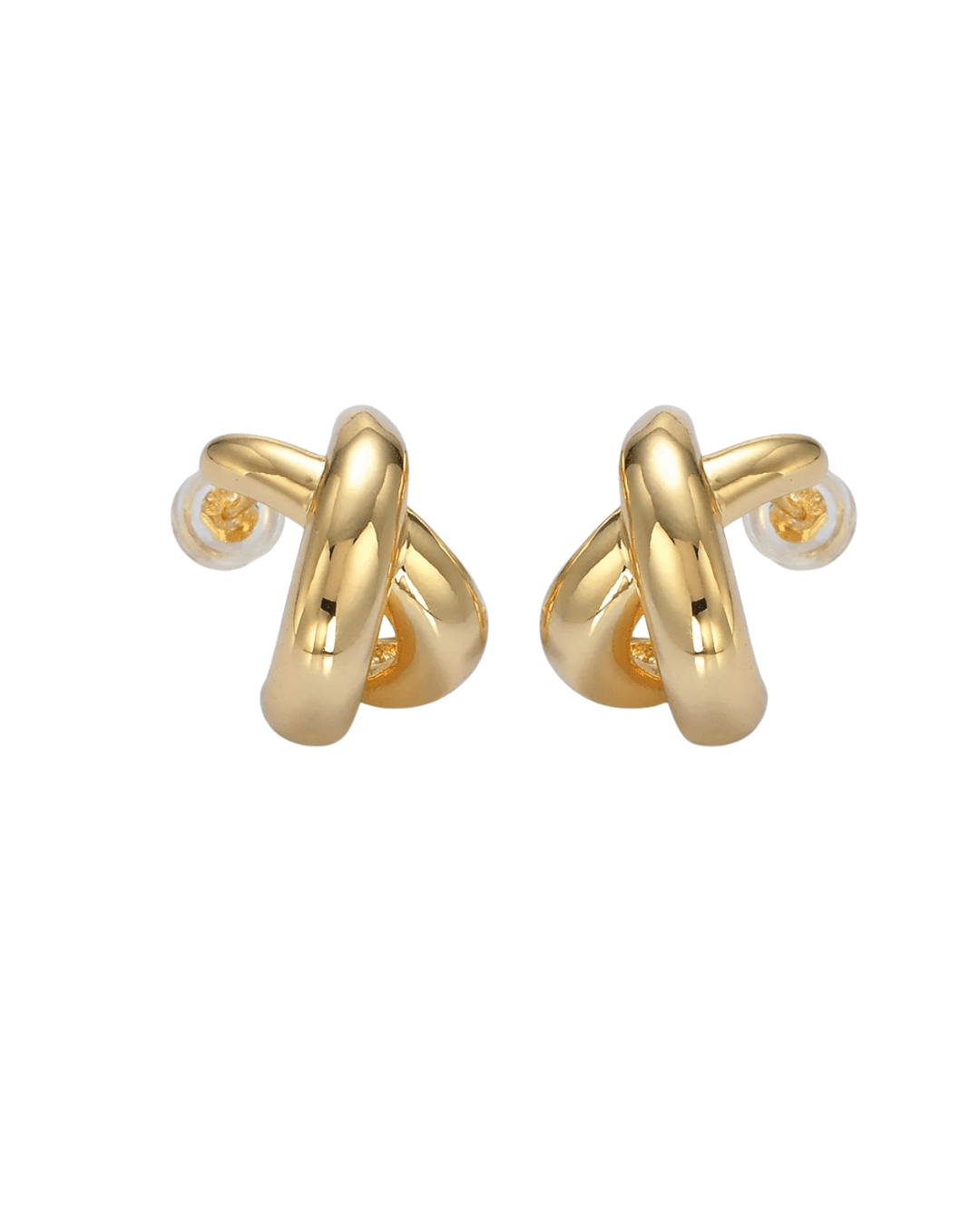 X Knot Crossed Hoop Earrings