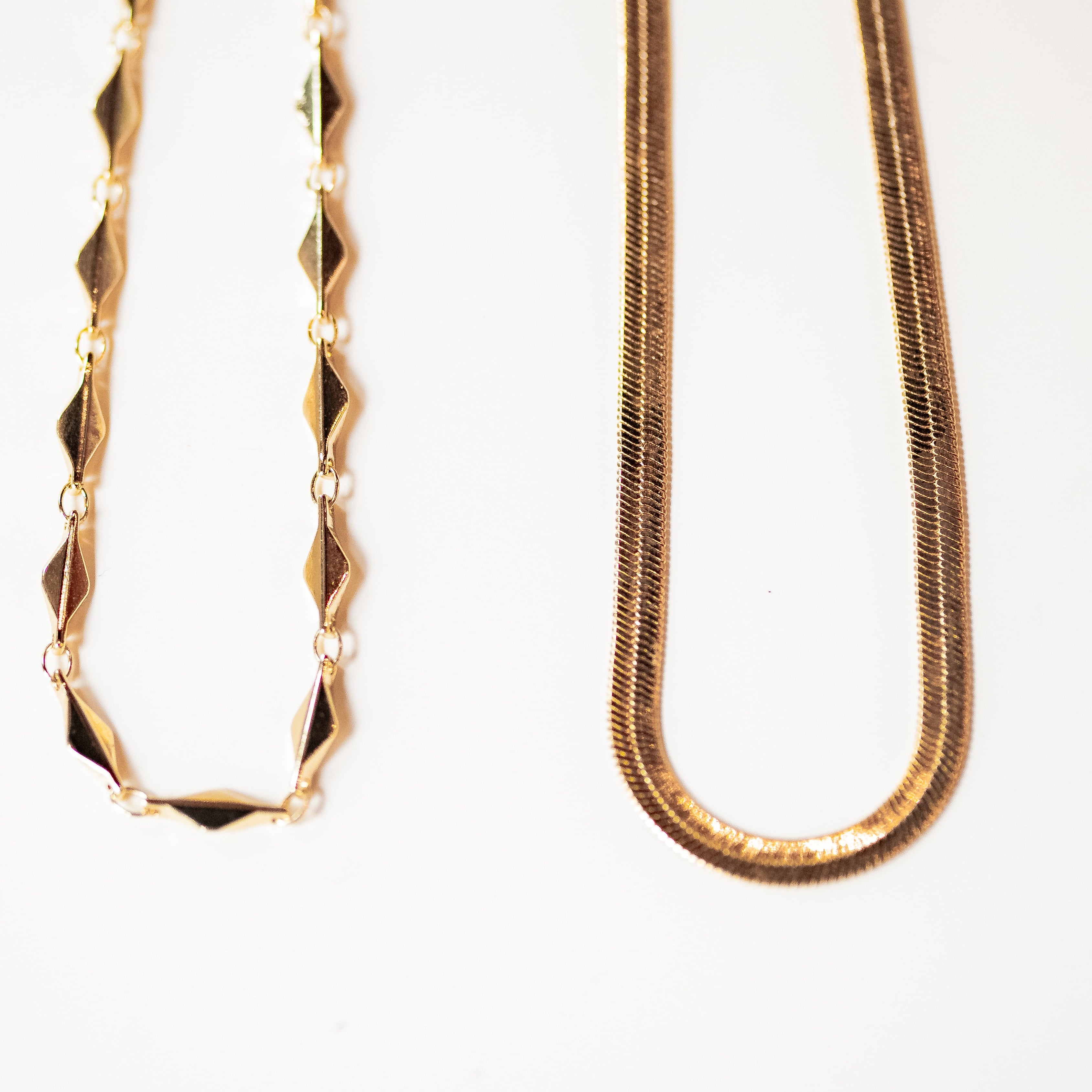 18k Gold Filled Herringbone Anklet