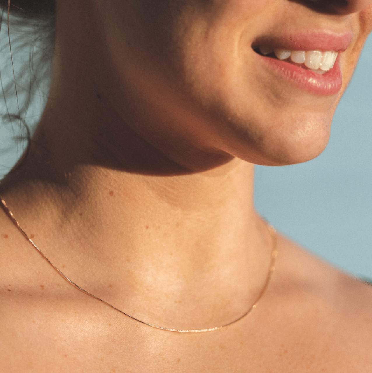 18k Gold Filled Box Chain Necklaces