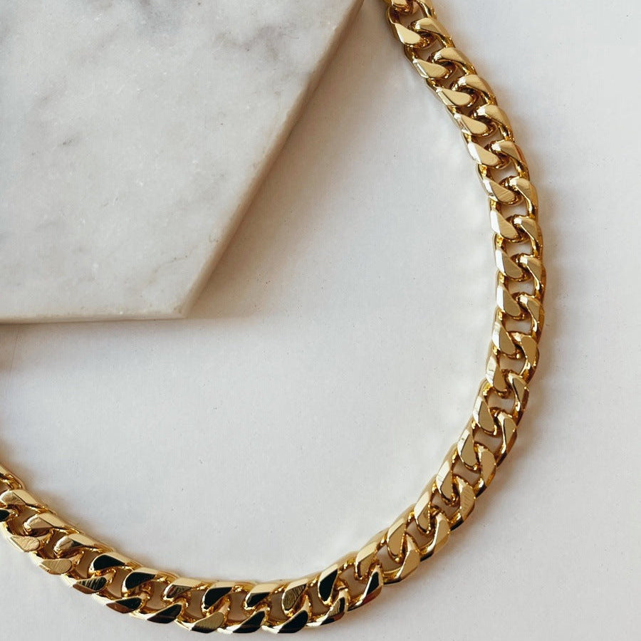 18k Gold Filled Curb Link Chain Necklaces