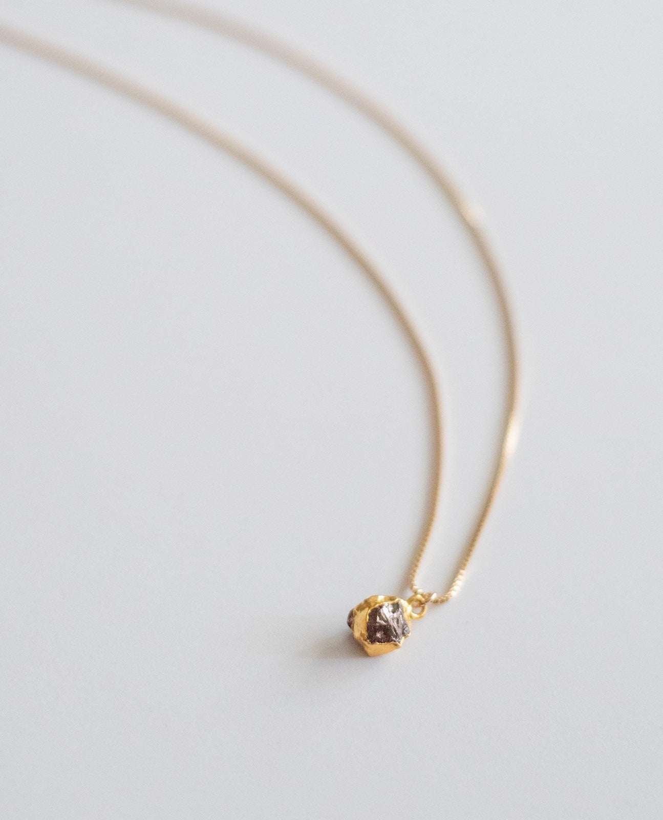 24k Gold Foil Raw Birthstone Necklace Necklaces
