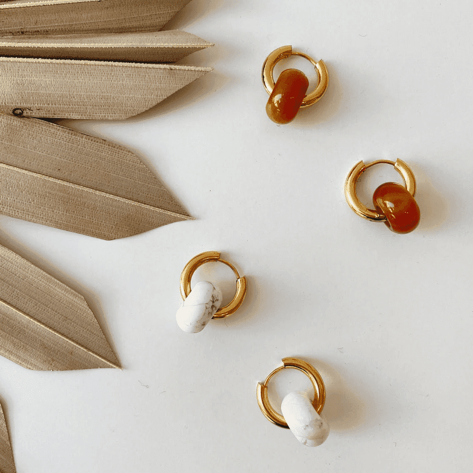 Aimée Hoop Earrings - Gold or Silver Earrings