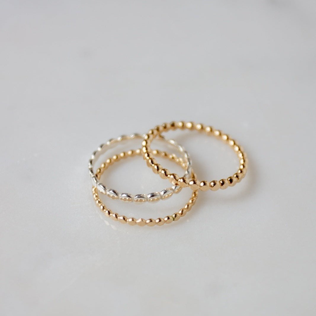 Beaded Dot Ring Rings