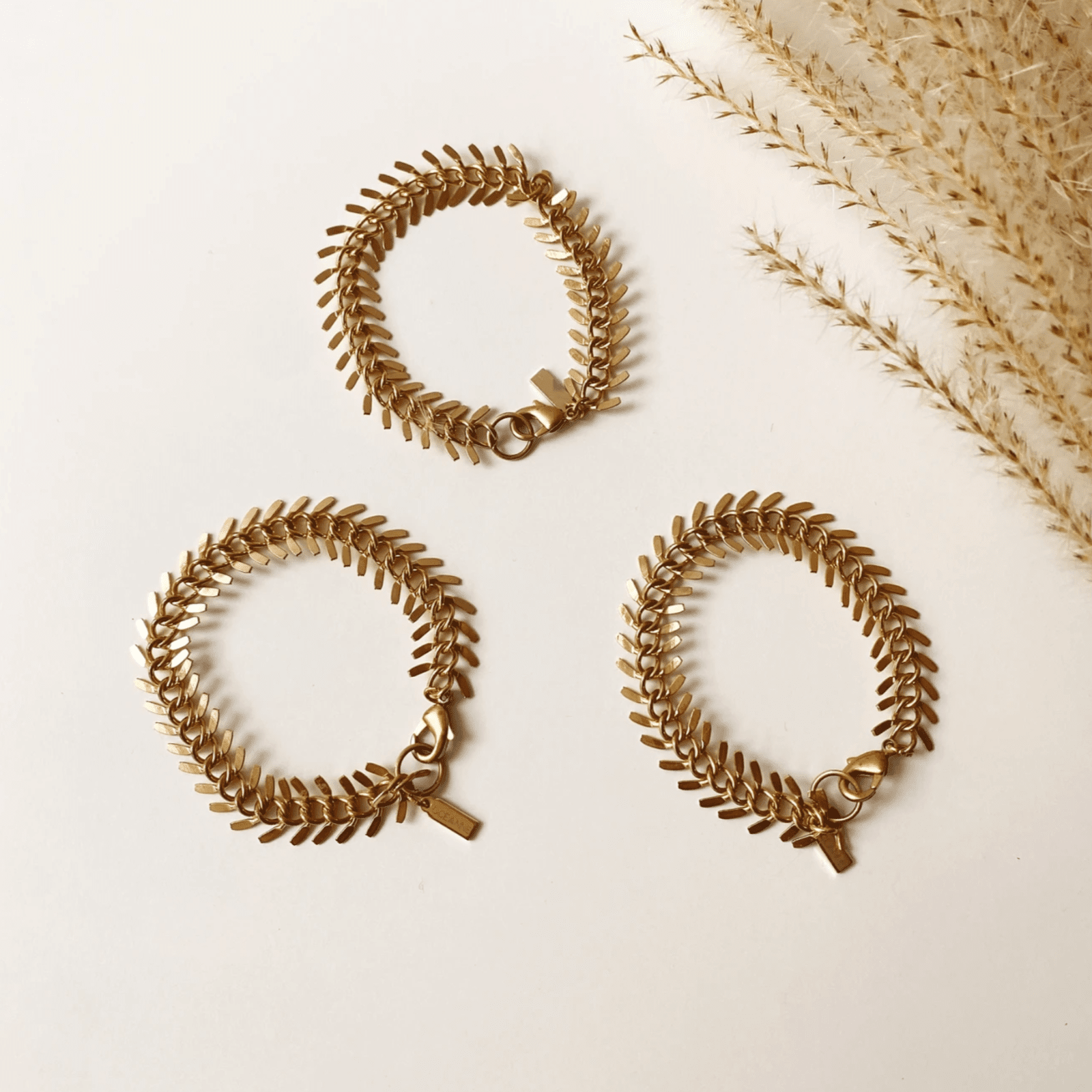 Brass Fishbone Bracelet Bracelets + Anklets