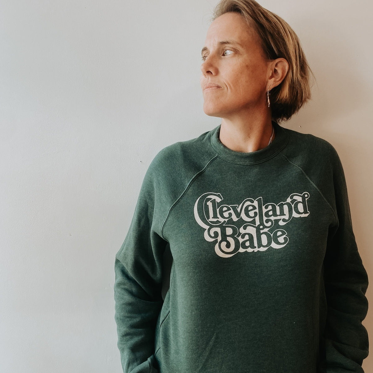 Cleveland Babe Sweatshirt in Heather Forest Sweatshirts