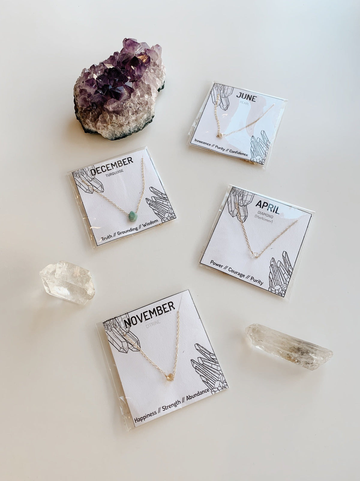Dainty Birthstone Necklace Necklaces
