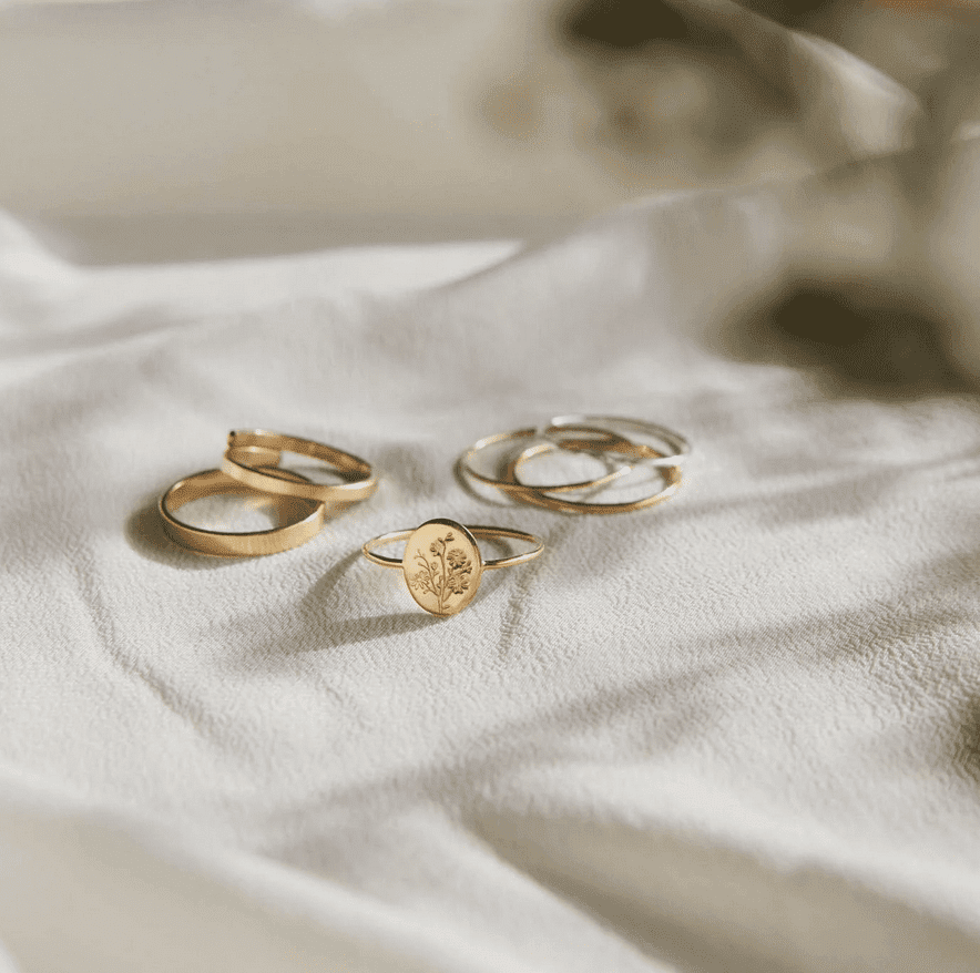 Dainty Floral Rings Collection Rings