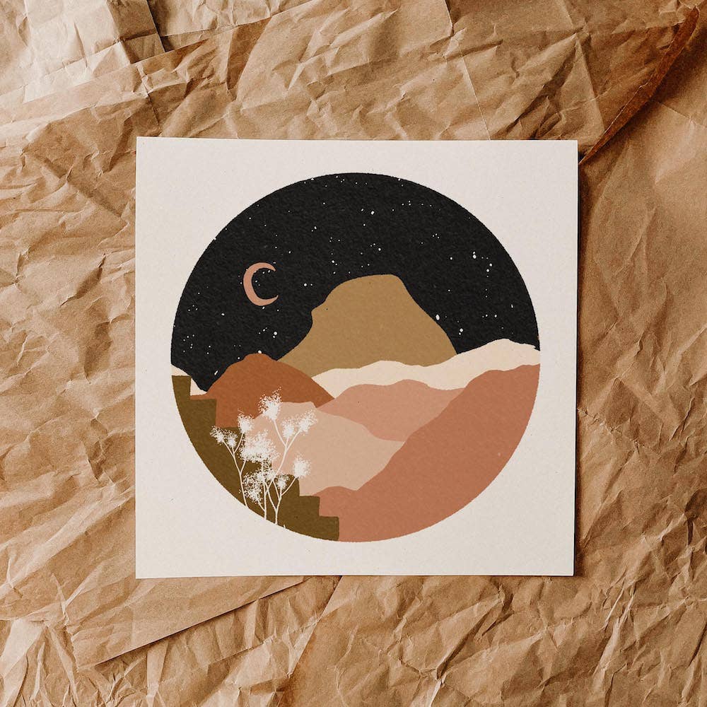 Desert Flower at Night II Home Decor