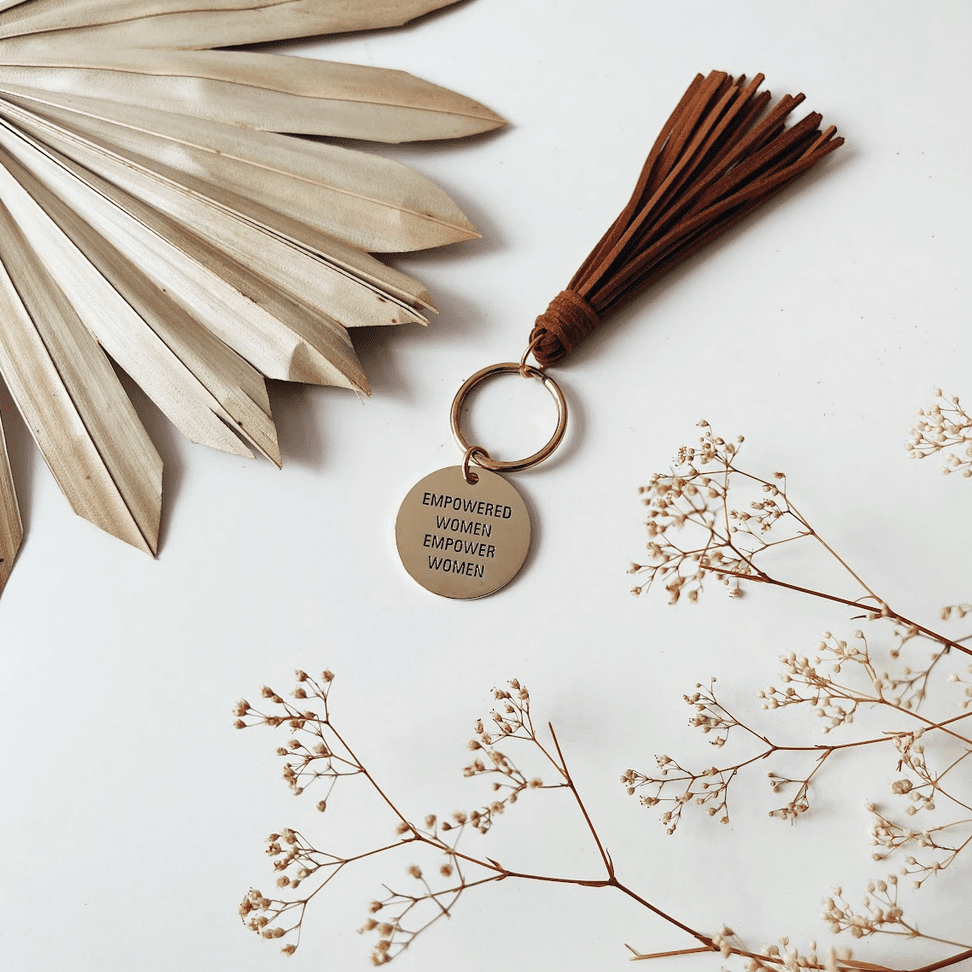 Empowered Women Empower Women Brass Key Tag Keychains