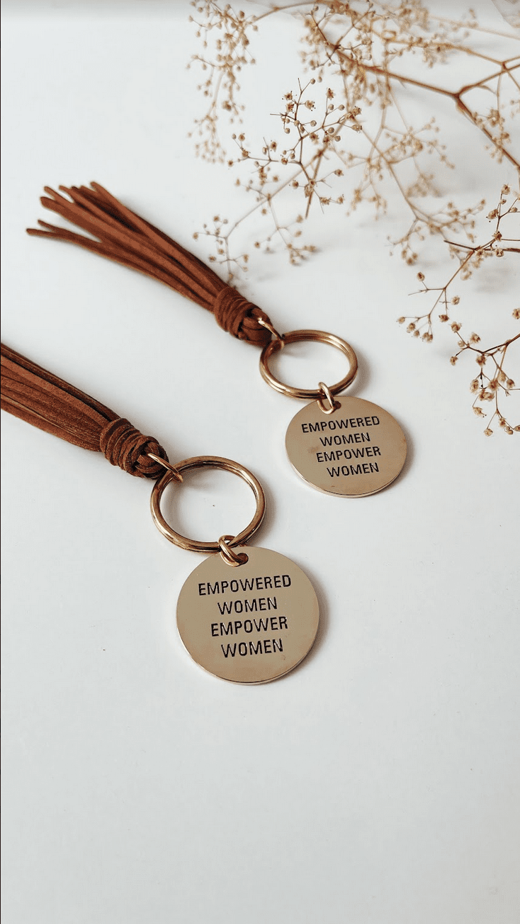 Empowered Women Empower Women Brass Key Tag Keychains