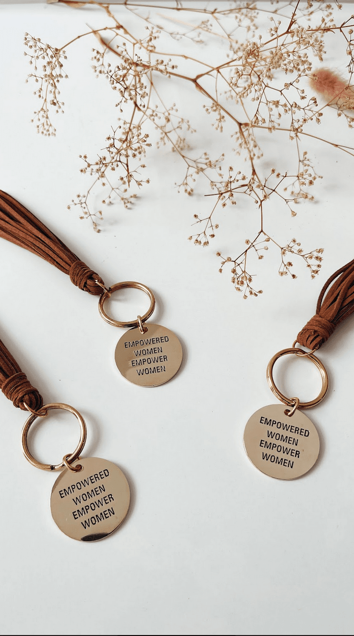 Empowered Women Empower Women Brass Key Tag Keychains