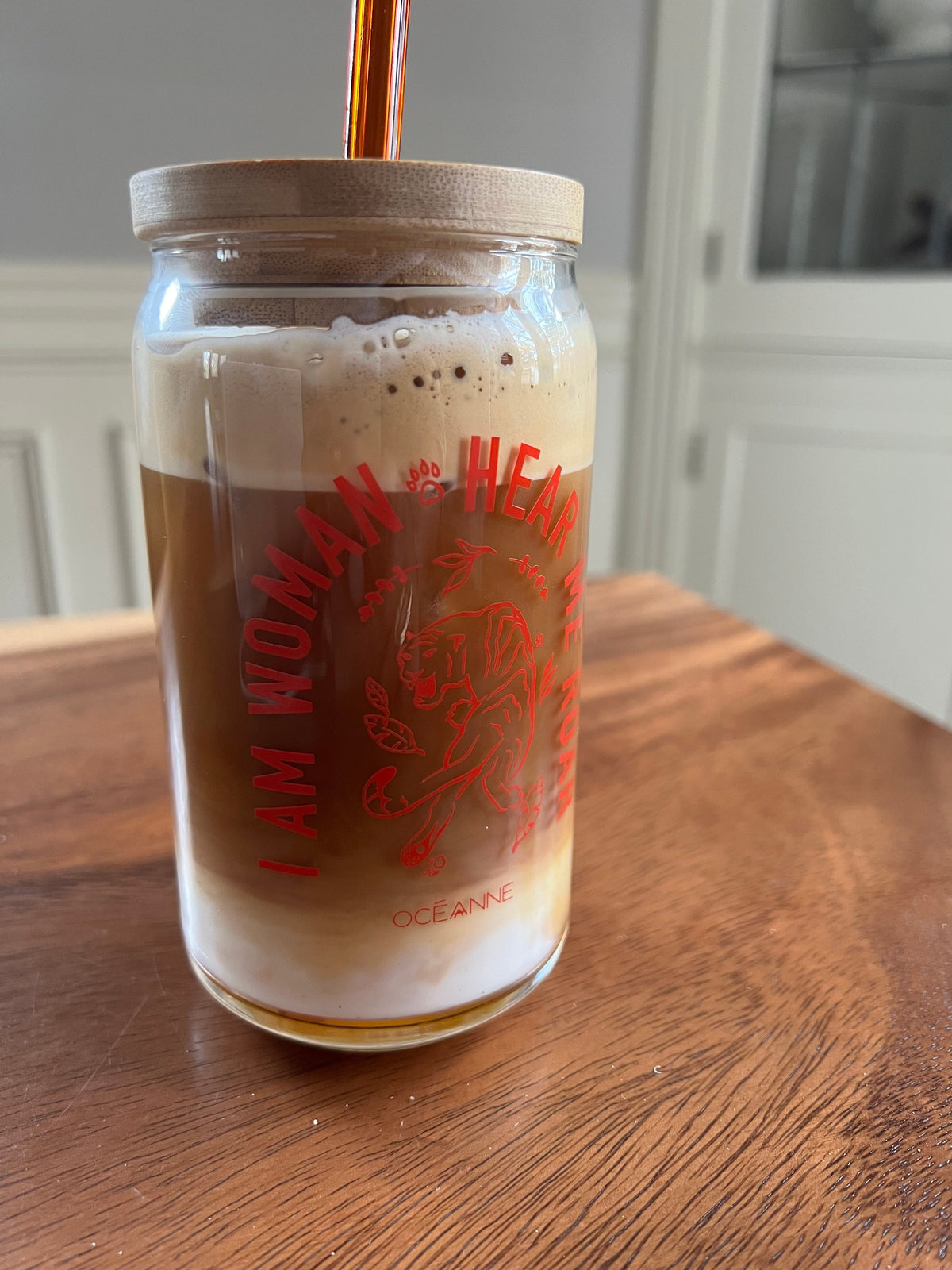 Hear Me Roar Glass Tumbler Kitchen + Drinkware