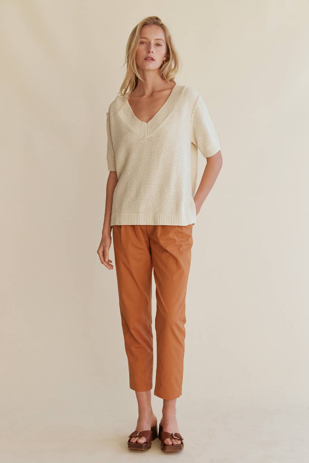 Marcello Linen Tapered Pants Bottoms