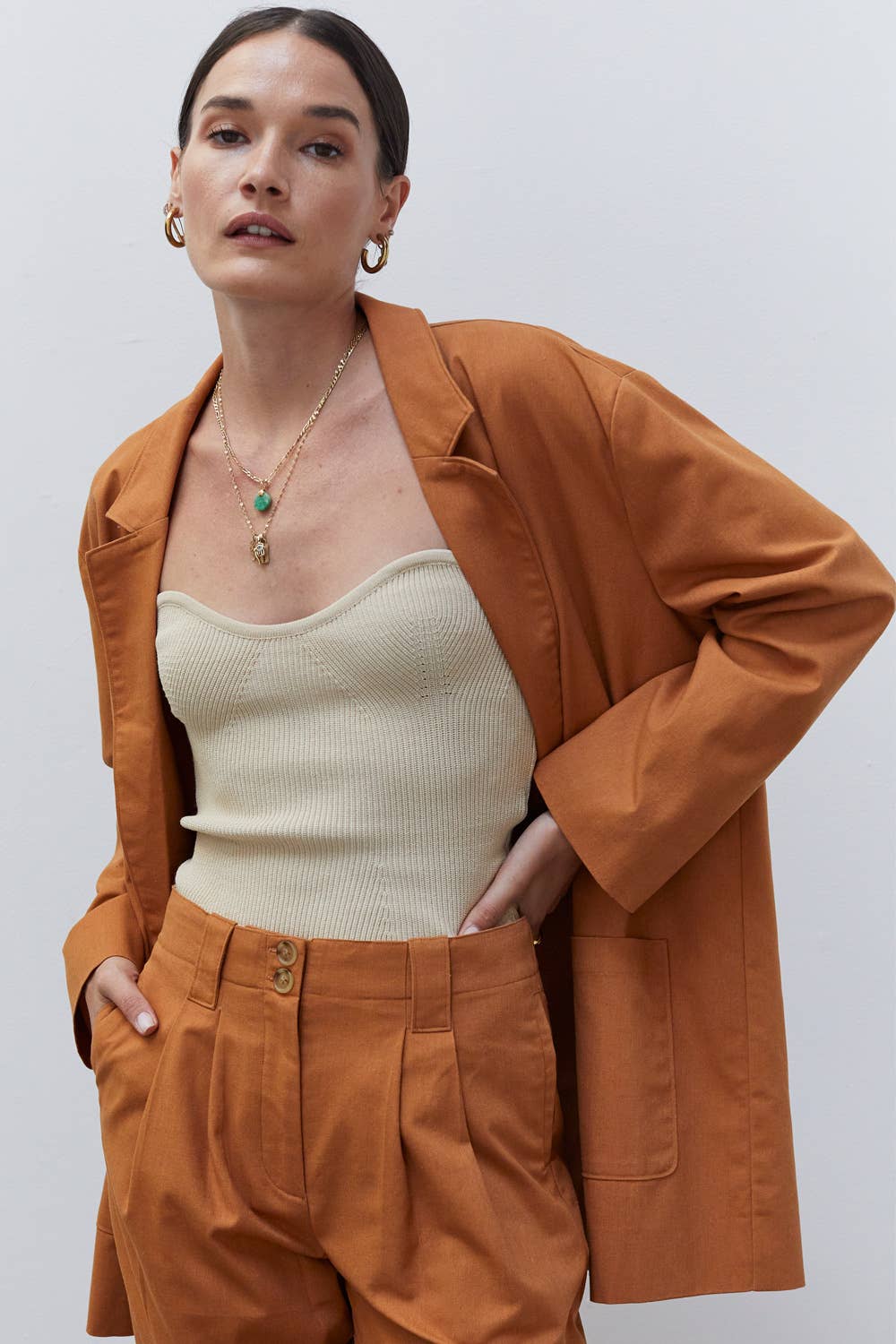 Marcello Slouchy Linen Blazer Jackets