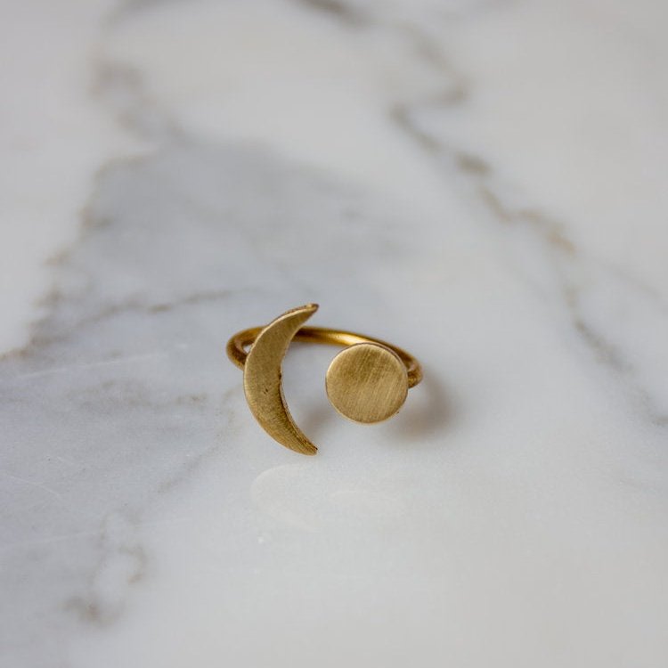 Open Moon Rings Rings
