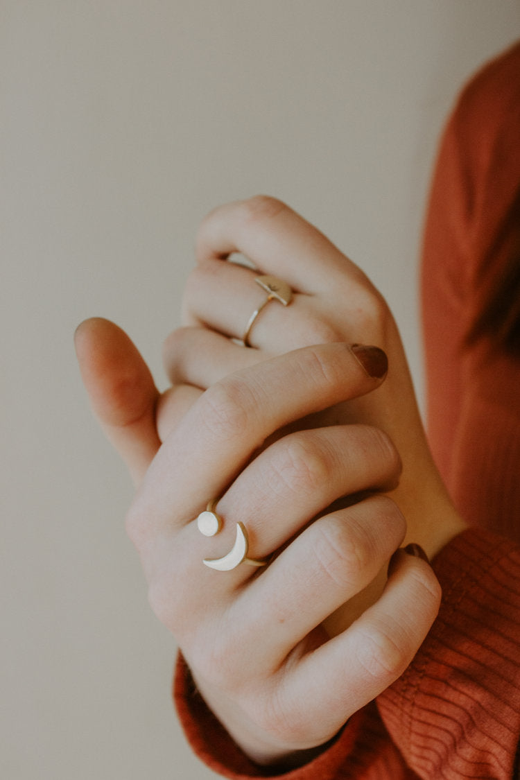 Open Moon Rings Rings