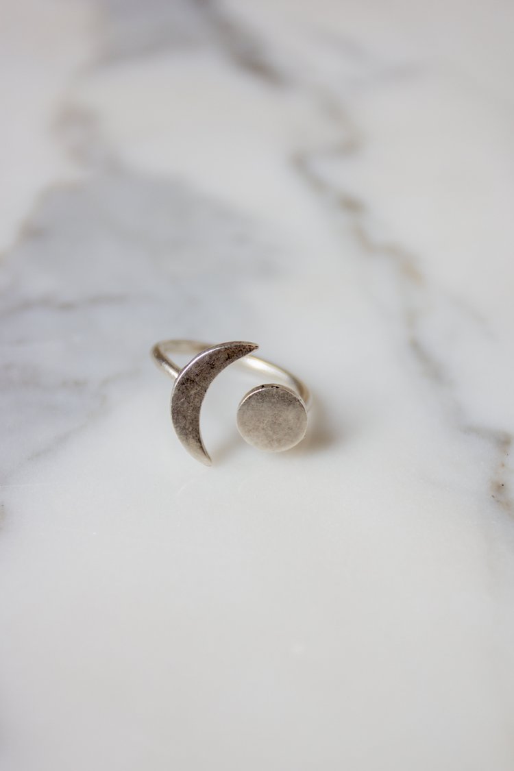 Open Moon Rings Rings