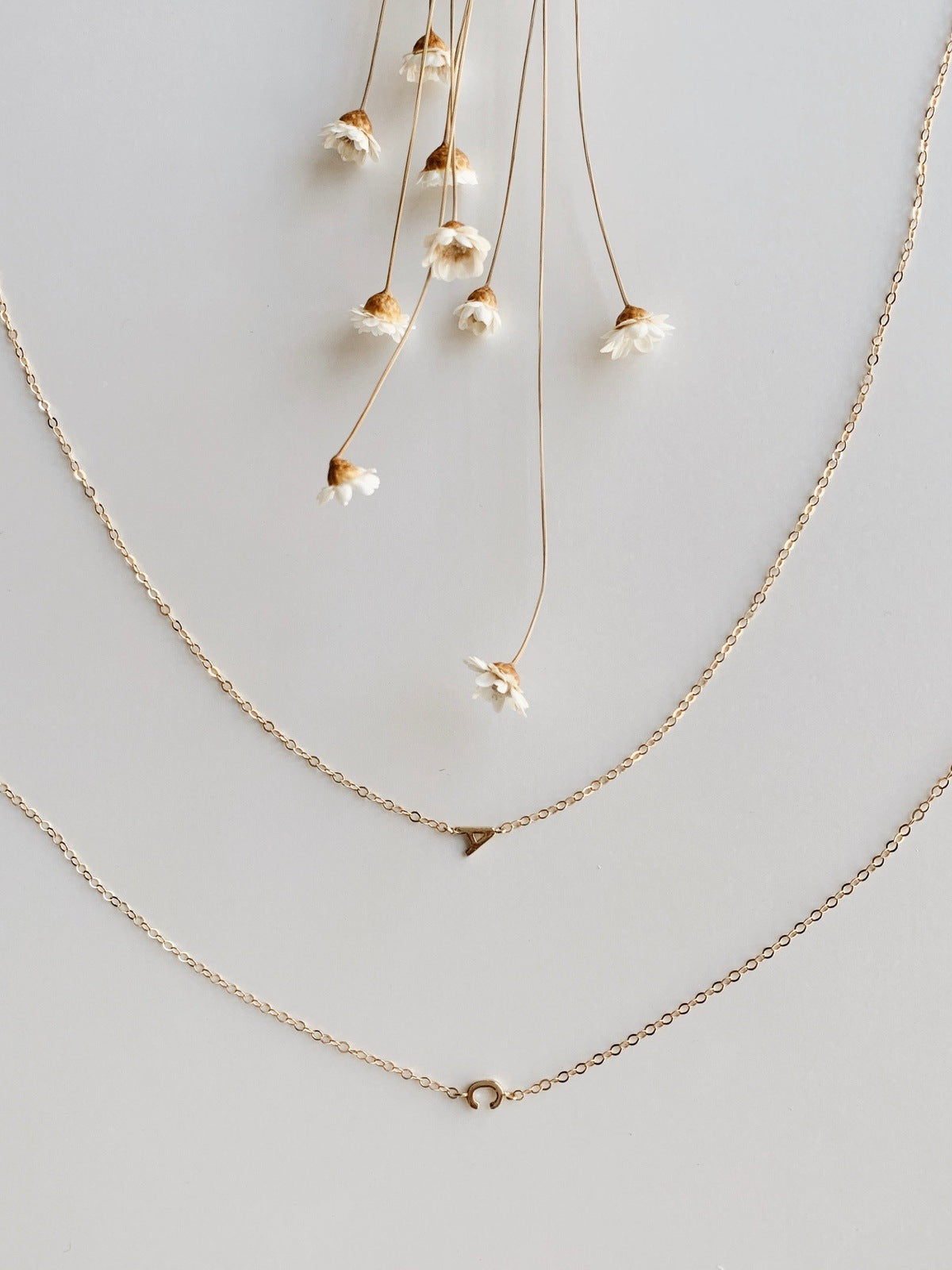 Personalized Mini Initial Necklace // Multiple Necklaces