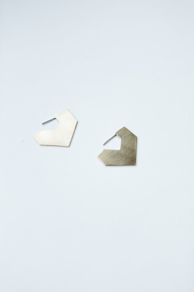 Petite Shield Dimensional Earrings Earrings