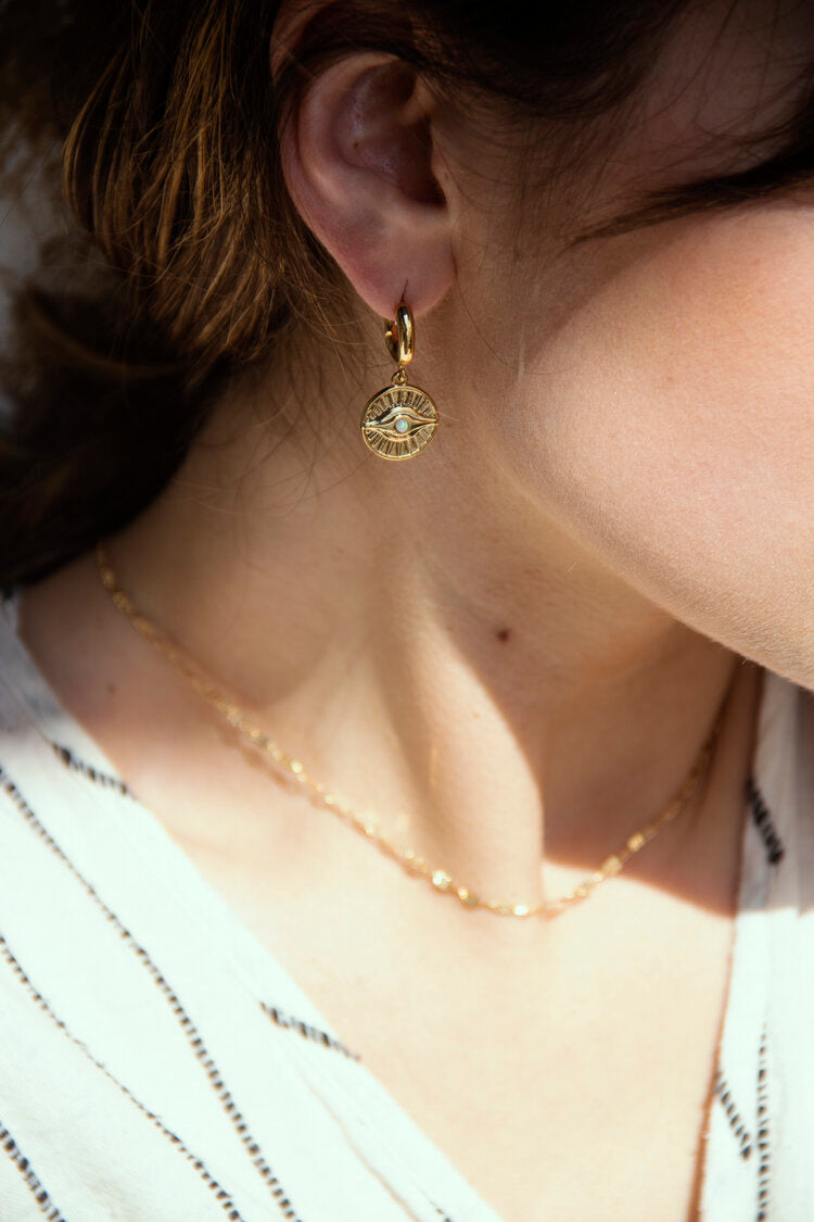 Small Charm Hoop Earrings Earrings