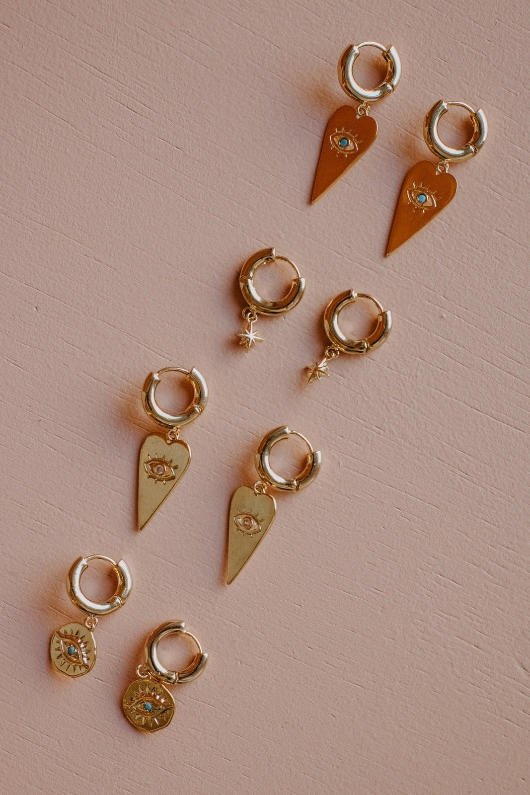 Small Charm Hoop Earrings Earrings